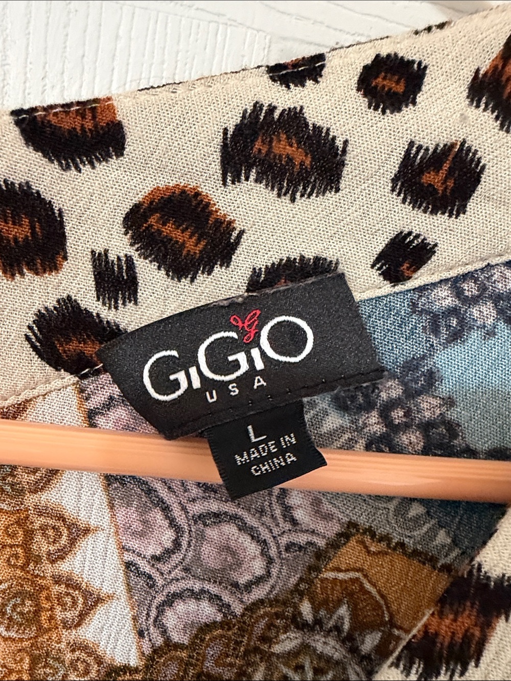 Gigio Multicolor Patchwork V-Neck Tunic — Teal, Mustard & Ivory - Picture 2 of 8
